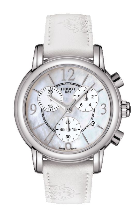 Tissot Dressport Women's Quartz White MOP Dial with White Synthetic Strap T0502171711700