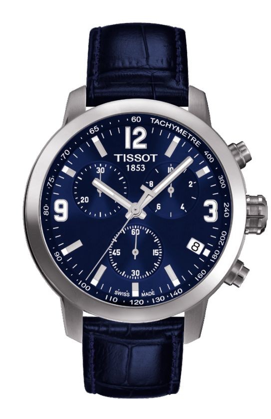Tissot prc 200 chronograph blue dial men's watch discount