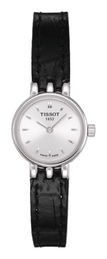 Tissot Lovely Women's Quartz Silver Dial with Black Leather Strap T0580091603100