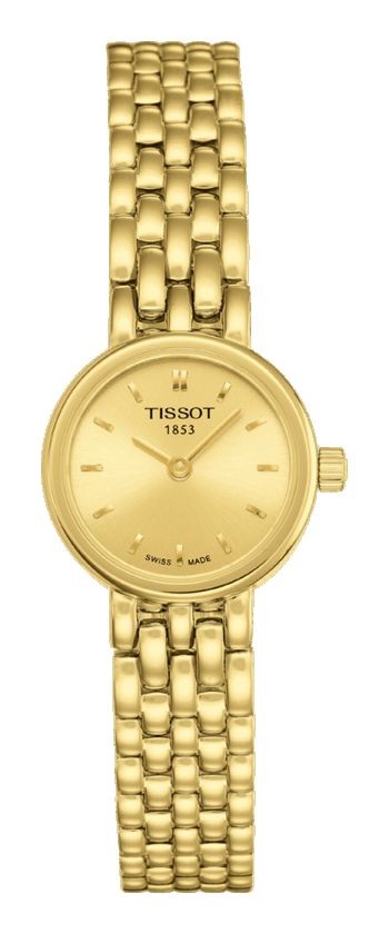 Tissot Lovely Women's Quartz Golden Dial with Yellow gold PVD Steel Bracelet T0580093302100