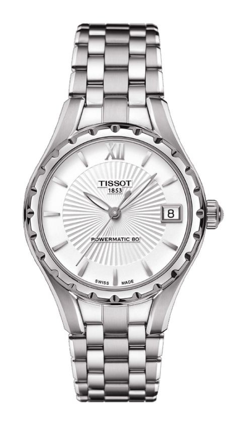 Tissot Lady Women's Automatic Silver Dial Watch with Stainless Steel Bracelet T0722071103800