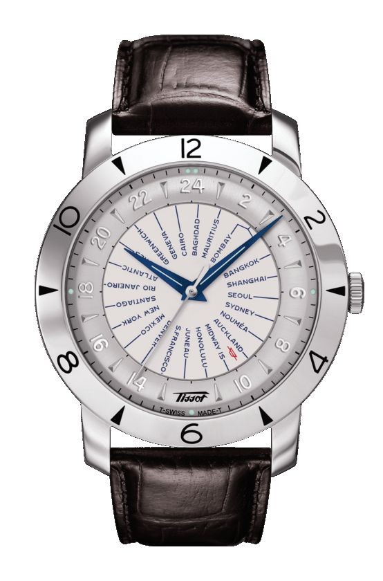 Tissot Heritage Navigator Men's Automatic COSC Silver Dial Watch with Brown Leather Strap T0786411603700