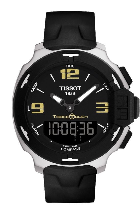 Tissot T-Race Touch Men's Quartz Black Dial Watch with Black Rubber Strap T0814201705700