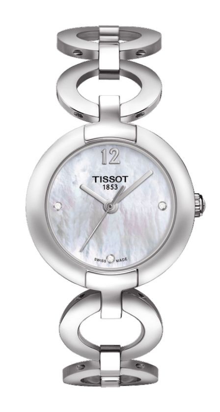 Pinky by Tissot Women's Quartz Diamond White MOP Dial Watch with Stainless Steel Bracelet T0842101111601