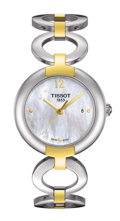 Pinky by Tissot Women's Quartz White MOP Dial Watch with Two-Tone Stainless Steel Bracelet T0842102211700