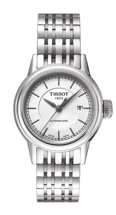 Tissot Carson Women's Automatic White Dial Watch with Stainless Steel Bracelet T0852071101100