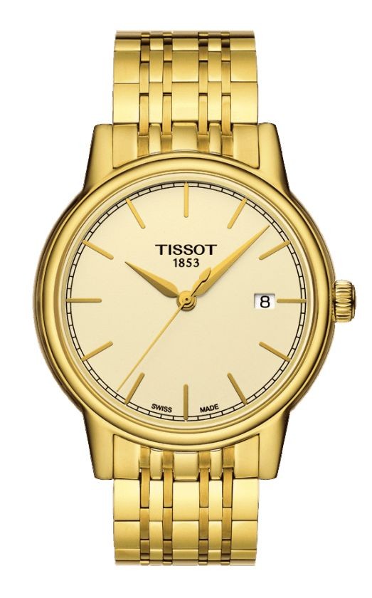 Tissot Carson Men's Quartz Champagne Dial Watch with Stainless Steel Bracelet T0854103302100