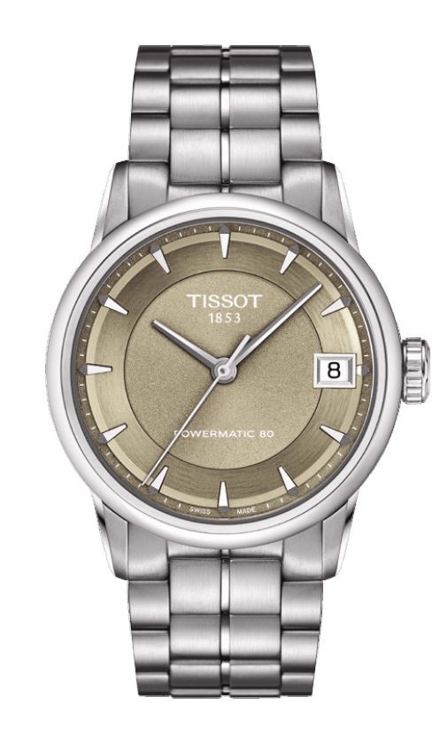 Tissot Luxury Automatic Lady Bronze Dial Watch with Stainless Steel Bracelet T0862071130100