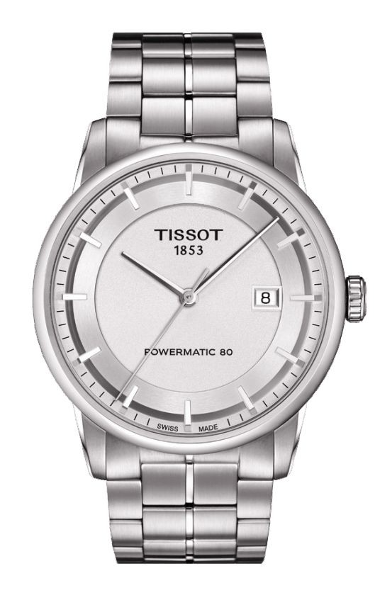 Tissot Luxury Automatic Men's Silver Dial Watch with Stainless Steel Bracelet T0864071103100