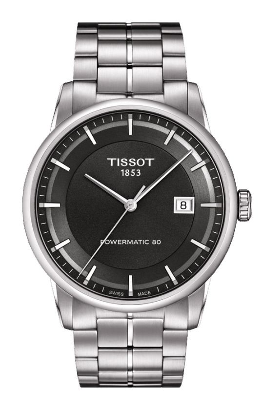Tissot Luxury Automatic Men's Anthracite Dial Watch with Stainless Steel Bracelet T0864071106100