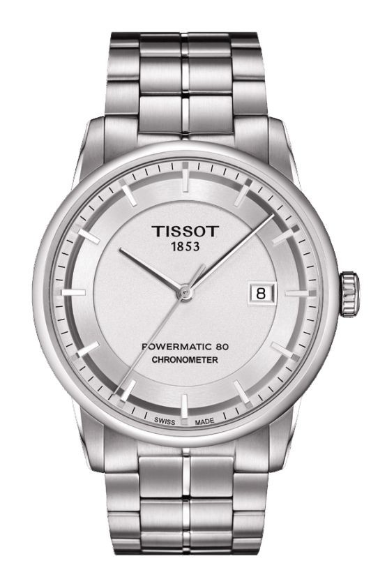 Tissot Luxury Automatic COSC Men's Silver Dial Watch with Stainless Steel Bracelet T0864081103100