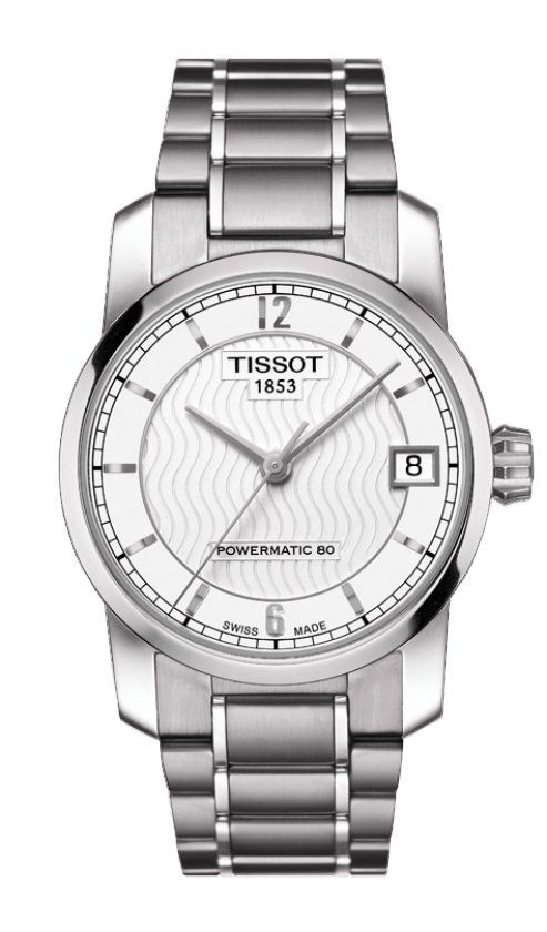 Tissot Titanium Women's Automatic Silver Dial Watch with Titanium Bracelet T0872074403700