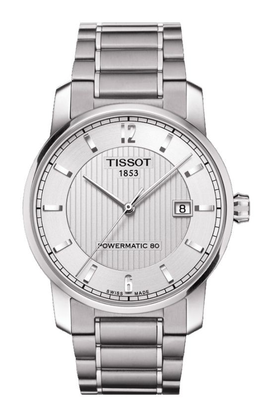 Tissot Titanium Men's Automatic Silver Dial Watch with Titanium Bracelet T0874074403700