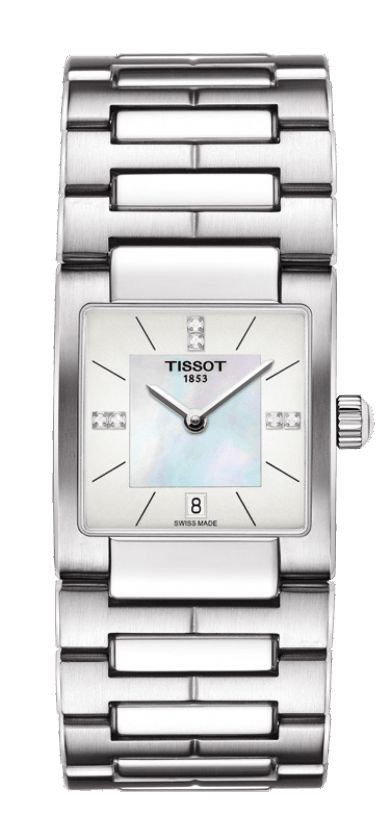 Tissot Lady T02 Women's Quartz Diamond Index White MOP Dial Watch with Stainless Steel Bracelet T0903101111600