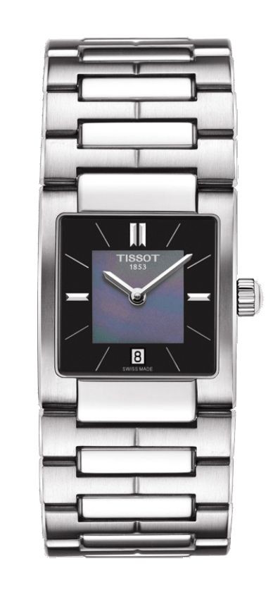 Tissot Lady T02 Women's Quartz Black MOP Dial Watch with Stainless Steel Bracelet T0903101112100