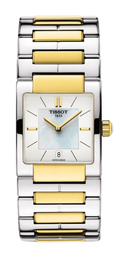 Tissot Lady T02 Women's Quartz White MOP Dial Watch with Two-Tone Stainless Steel Bracelet T0903102211100