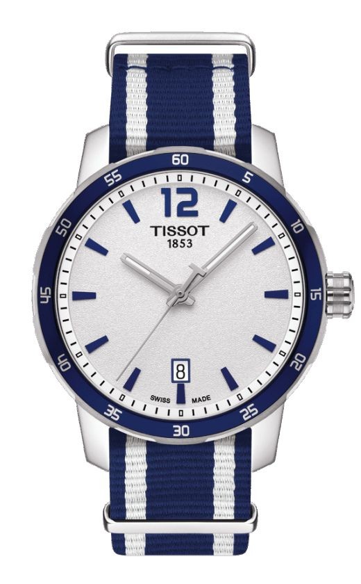 Tissot Quickster Men & Women's Quartz Silver Dial with Blue Synthetic Strap T0954101703701
