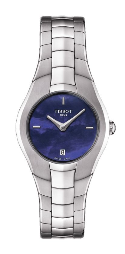 Tissot T-Round Women's Quartz Blue MOP Dial Watch with Stainless Steel Bracelet T0960091113100