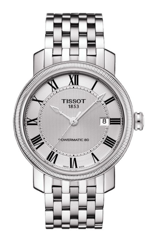 Tissot Bridgeport Men's Powermatic 80 Silver Dial with Stainless Steel Bracelet T0974071103300