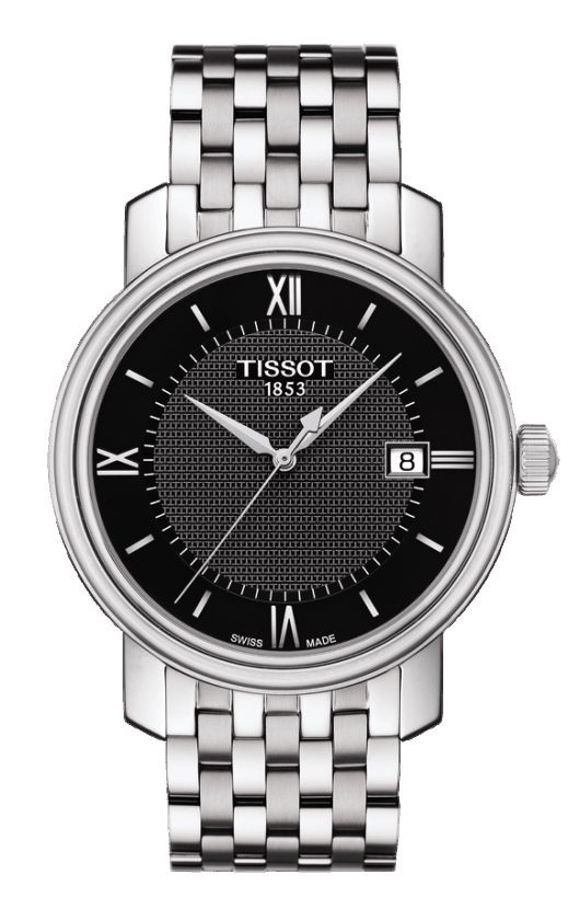 Tissot Bridgeport  Men's Quartz Black Dial with Stainless Steel Bracelet T0974101105800