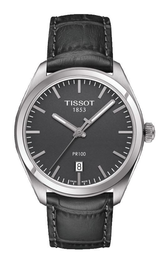Tissot PR 100 Men's Quartz Gun Dial with Gun Leather Strap T1014101644100