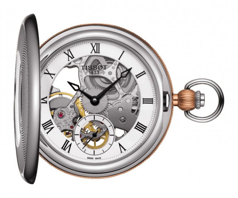Tissot Bridgeport Pocket Mechanical Skeleton with Rose Gold Coating T8594052927300