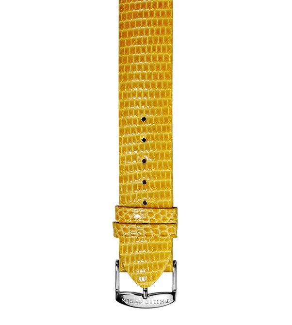 Philip Stein Mustard Yellow Lizard Watch Band