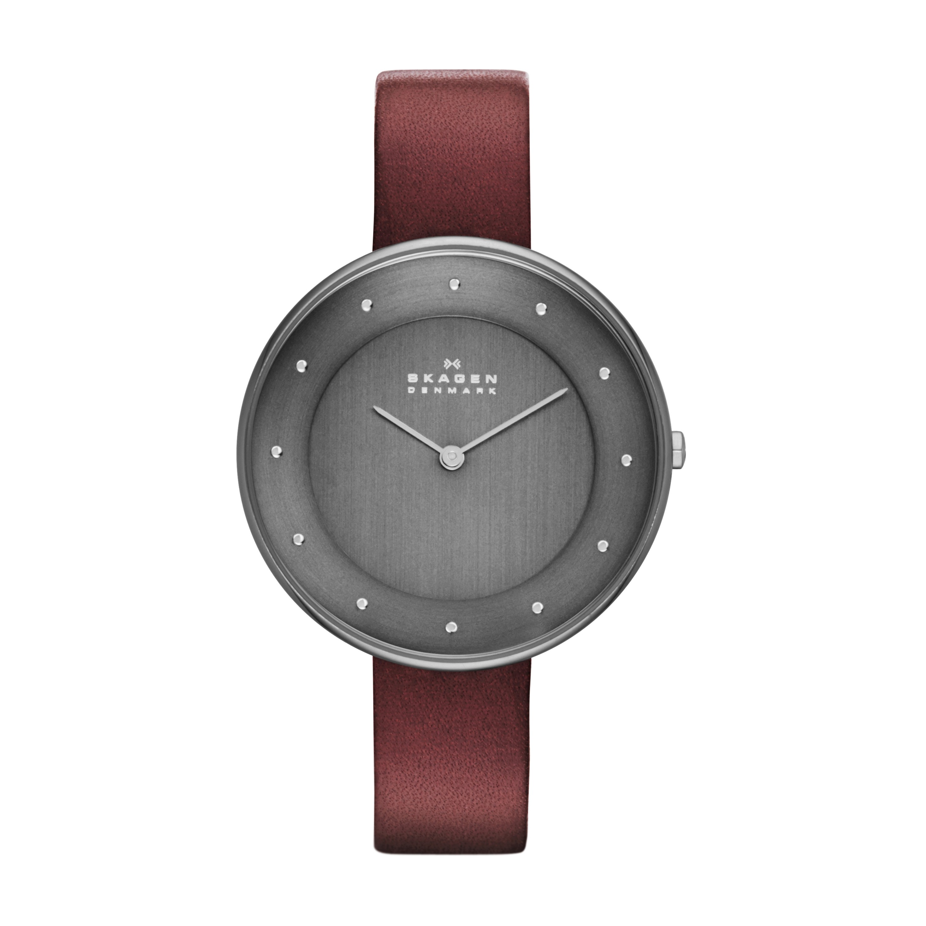 Skagen Gitte Stainless Steel Leather Women