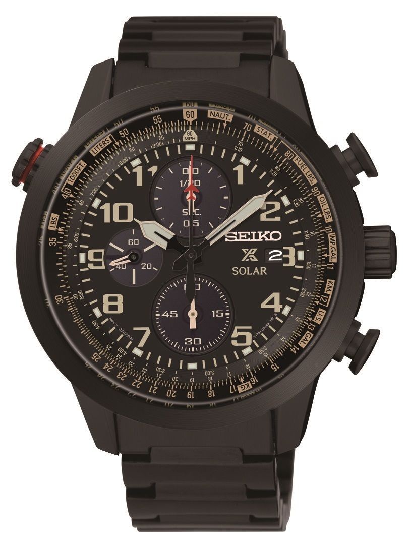 Seiko Prospex Solar Flight Computer Chronograph Men s Watch SSC419
