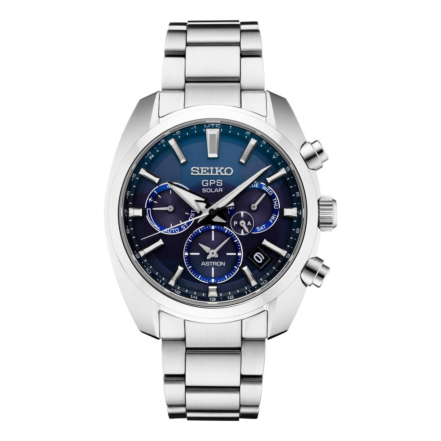 Seiko Astron GPS Solar Blue Steel Watch SSH019
