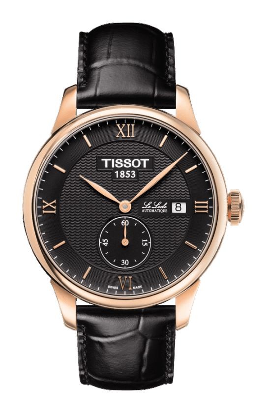 Tissot Le Locle Automatic Men s Small Second Black Dial Watch with Black Leather Strap