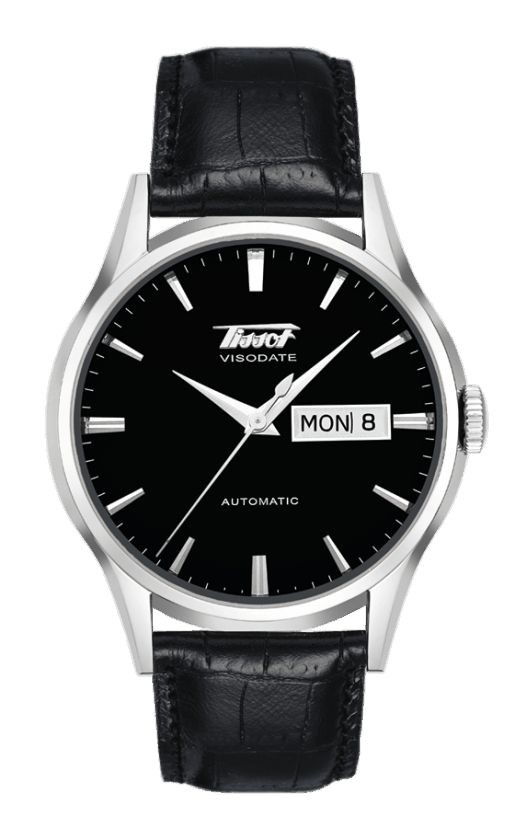 Tissot men's visodate automatic black watch top
