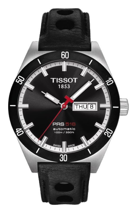 Tissot Prs 516 Automatic Chronograph (Leather, Black