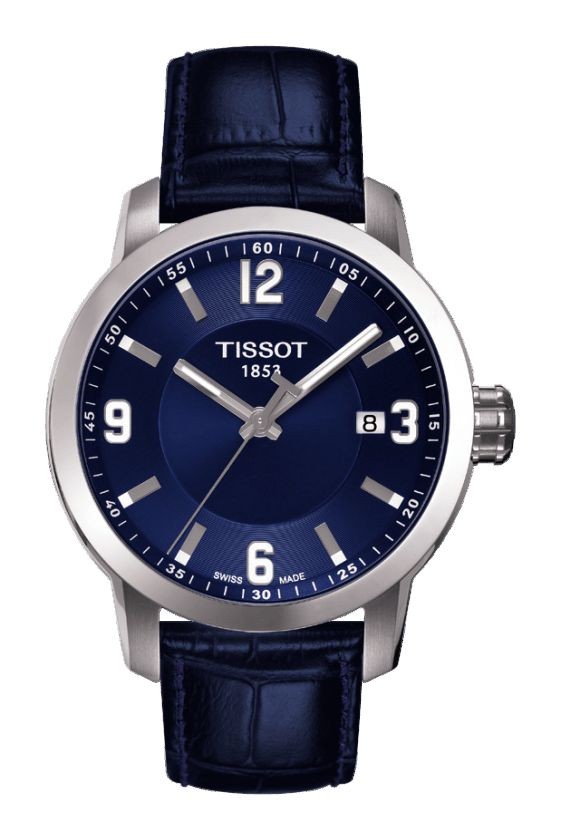 Tissot prc 200 blue leather hot sale