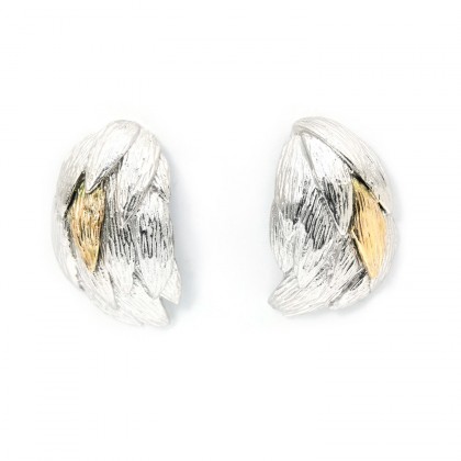 Daphne Silver With Gold Earrings