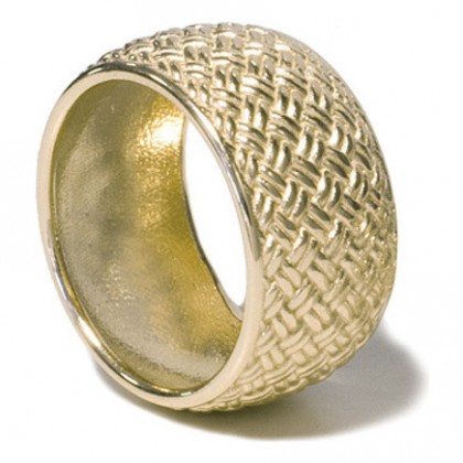 Borsari 925 Silver Ring Yellow Gold Plated