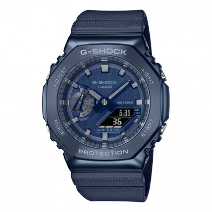 G-SHOCK GM2100N-2A Blue Metal-clad Men's Watch Black
