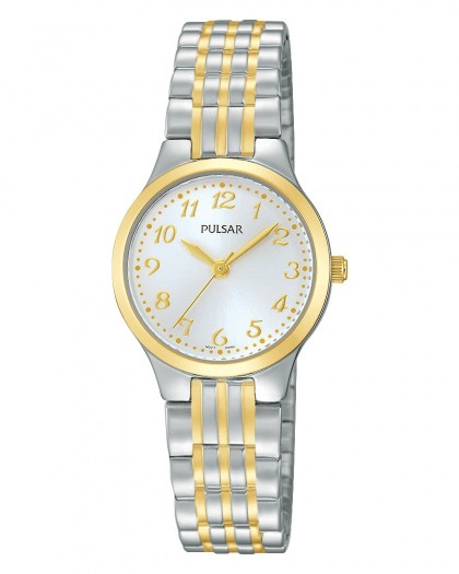 Pulsar Quartz Silver Dial Two-Tone Women's Watch