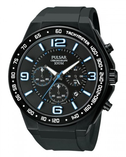 Pulsar Chronograph Quartz Black Dial Men's Watch