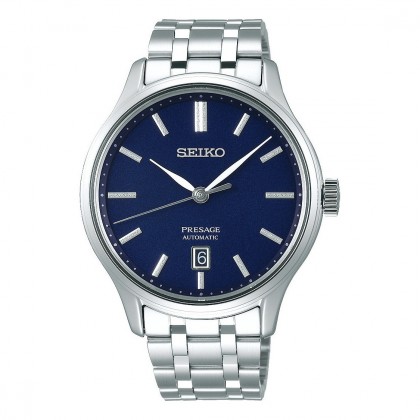 Seiko Presage Automatic Dress Watch Sapphire Crystal Blue Dial SRPD41