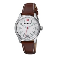 Wenger Women's Terragraph White Dial Brown Leater Strap 0521.101