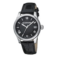 Wenger Women's Terragraph Black Dial Black Leater Strap 0521.104