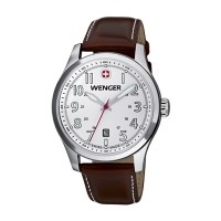 Wenger Men's Terragraph White Dial Brown Leater Strap 0541.103