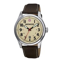 Wenger Men's Terragraph Sand Dial Brown Leater Strap 0541.106