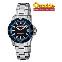 Wenger Women's Sea Force Black & Blue Dial Stainless Steel Bracelet 0621.104