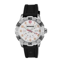 Wenger Wenger Sport Watch - Roadster White Dial Black Silicone Strap 0851.104