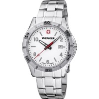 Wenger Platoon White Dial Stainless Steel Bracelet 0941.102