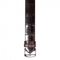 Shiny Chocolate Alligator Strap