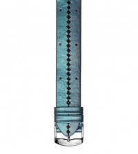 Teal & Chocolate Diamond Cut Silk Strap