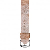 Champagne Metallic Ostrich Strap